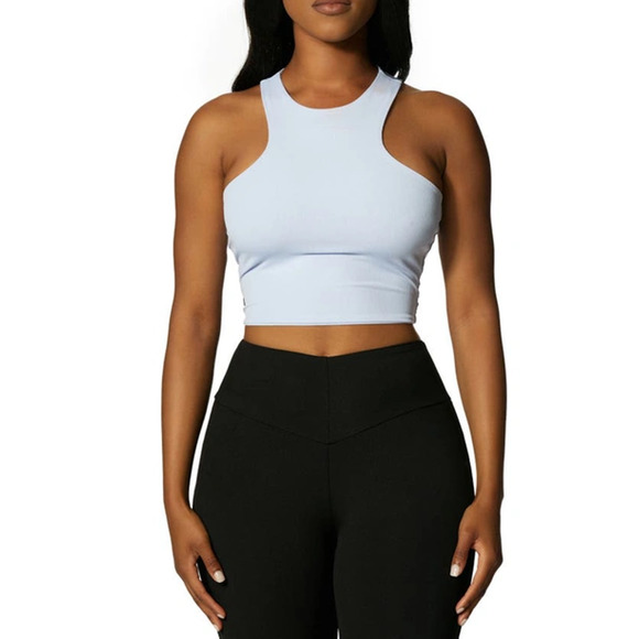 naked wardrobe Tops - Naked Wardrobe Racerback Cropped Sleeveless Women's Tank White Size: Small NWT